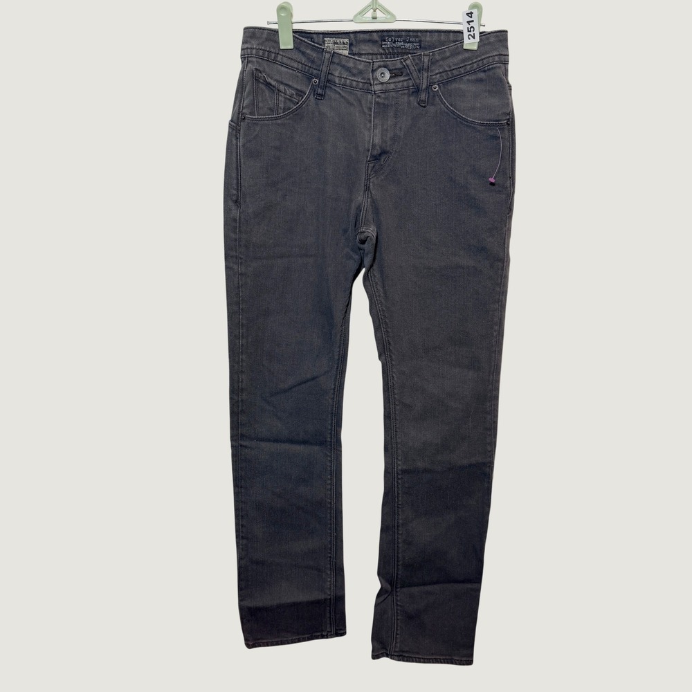 Volcom Solver Jean Mens 28 Gray Modern Straight Leg Denim VLCM10